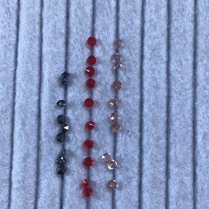 Lot of charms: pink, red, grey